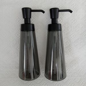 TARGET Room Essentials Plastic Black Soap/Lotion dispensers Set Of 2 *NEW